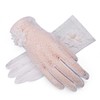 Libetter Women's Lace Gloves, Smartphone Compatible, UV Protection, Anti-slip, Driving, Ceremonial Occasions, Breathable, Elegant, Formal Gloves, white