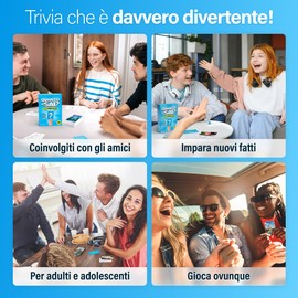 Quanto ne sai? - Versione Italiana - Giochi da Tavolo Adulti con 1200 Domande - Divertente Gioco di Trivia - Giochi di Società con Carte di Trivia - Giochi da Viaggio per Famiglia e Adolescenti