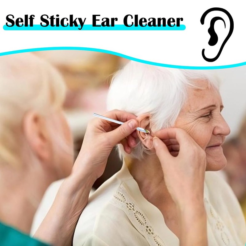 48 PCS Sticky Ear Pick Tool Washable Ear Wax Removal