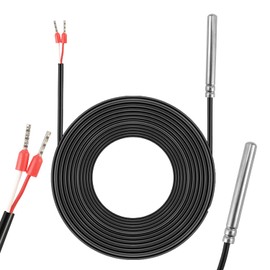 PT1000 Temperature Sensor 3 Metres Waterproof Temperature Sensor with PVC Stainless Steel Waterproof Probe Compatible with Raspberry Pi