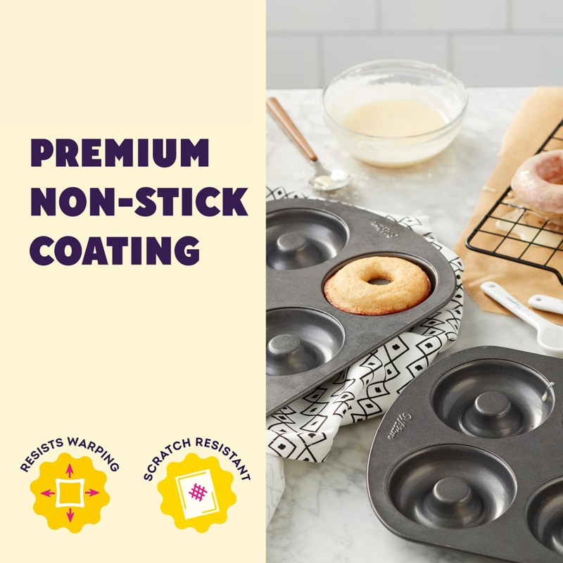 Wilton Gold Premium Non-Stick Warp-Resistant Bakeware, Made without PFAs, Donut