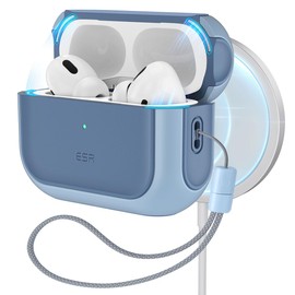 ESR for AirPods Pro 2nd Generation Case (HaloLock), Compatible with Airpods Pro Case 2nd/1st Gen (2023/2022/2019), Compatible with MagSafe, Full Drop Protection Cover with Lanyard, Blue