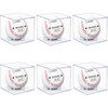 6 Pack Baseball Display Case UV Protected Acrylic Clear Baseball