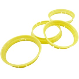4x Centring Rings 72.5 x 71.6/72 5 to 71 6 Yellow Suitable for Borbet Rims