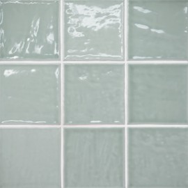 Bedrosians Marin 4" x 4" Ceramic Wall Tile, Aloe Green (51-Pack, 5.49 SF)