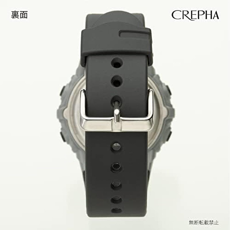 Clefer TS-D060-BK Digital Men's Waterproof Stopwatch Urethane Strap Blue Black,