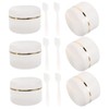 VICASKY 6pcs Refillable Cosmetic Jars with Spoon Leak Cream Lotion