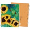 Sunflower & Bumble Bee Spiral Notebook Journal - 120 lined