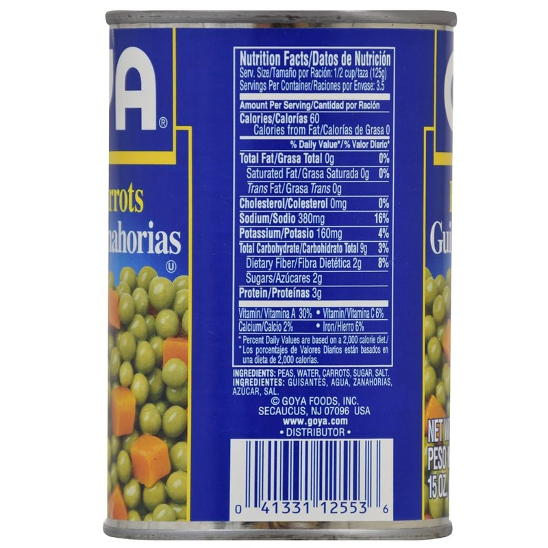Goya Peas and Carrots, 15 oz, 2-Pack