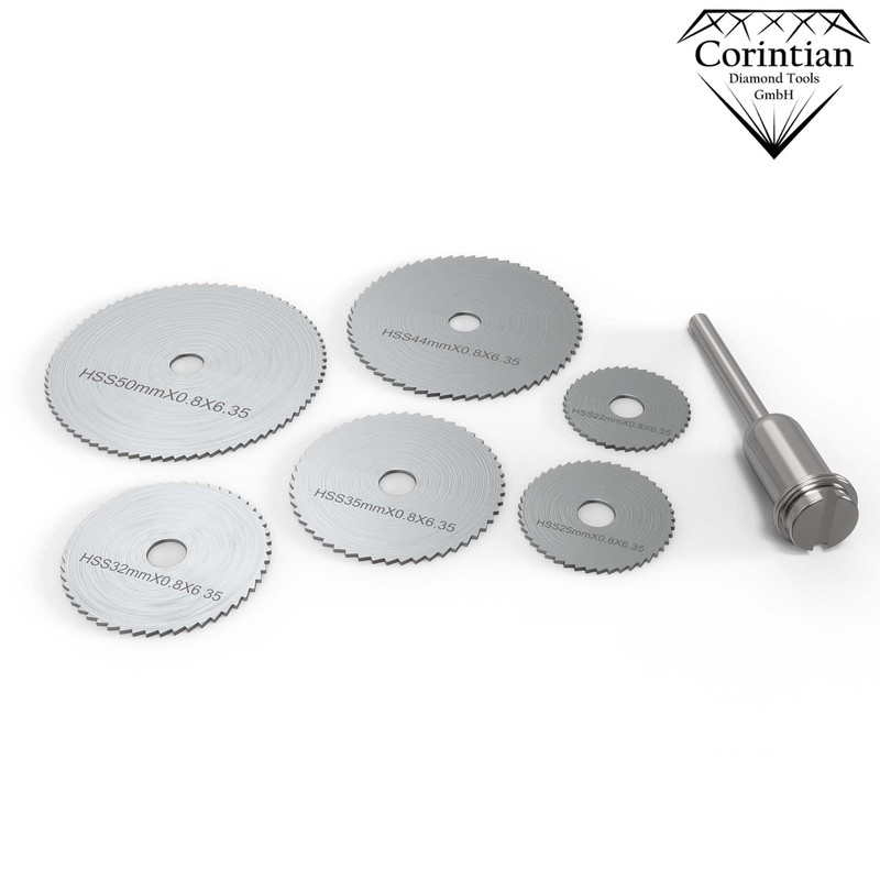 Corintian HSS Circular Saw Blade Set of 6 Including Extension