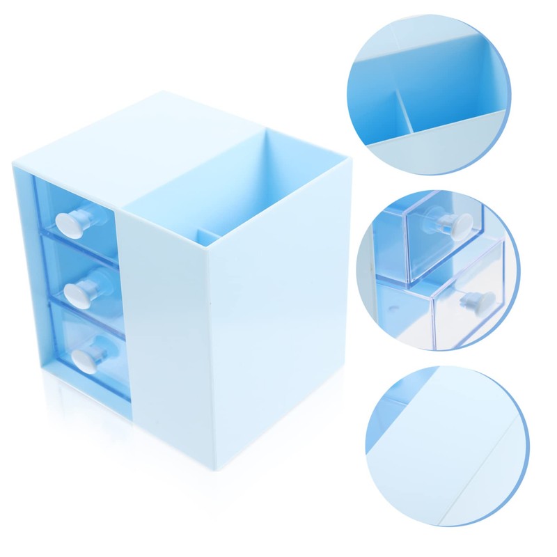 WOONEKY Multipurpose Drawer Style Cosmetic Organizer Multi-Grid Storage Case for