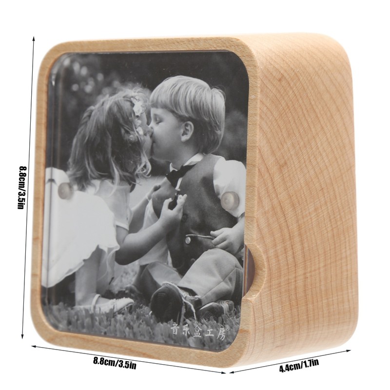 Music Box Gravity Sensor Wooden Photo Frame Musical Box for