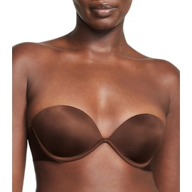 Victoria's Secret Everyway Low Back Clear Strap Strapless Push Up Bra, Bras for Women, Ganache, 38DD
