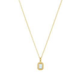 NOELANI 2037905 Women's Necklace 925 Sterling Silver with Synthetic Gemstone 40 + 5 cm Blue No Comes in Jewellery Gift Box, Sterling Silver, Cubic Zirconia