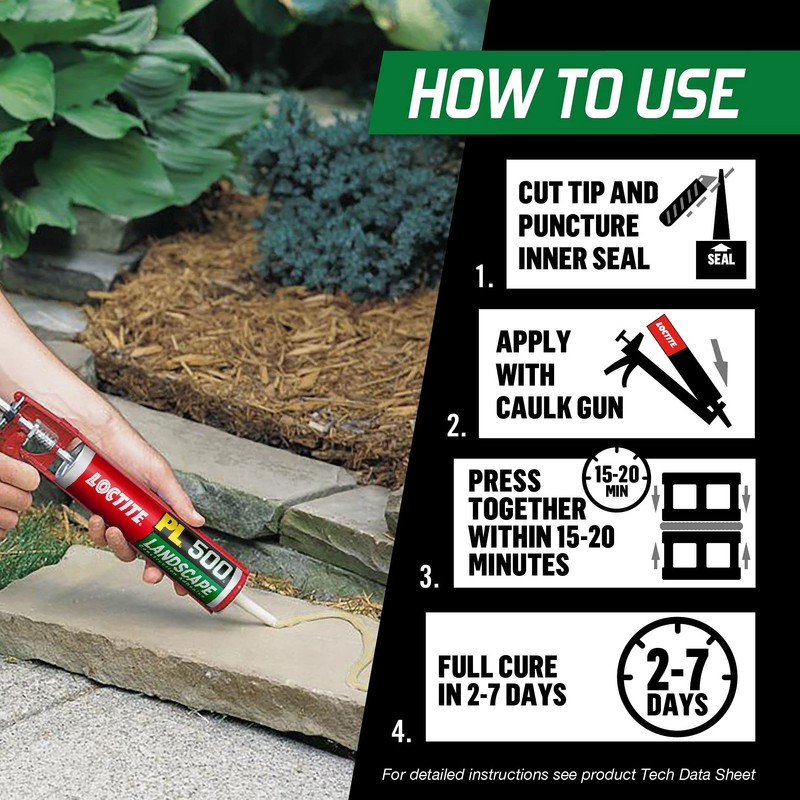 Loctite PL 500 Landscape Block and Paver VOC Construction Adhesive,