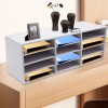 N/A 4-Tier Mail Sorter Organizer Countertop Literature Student Mailbox for