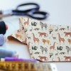 TRIXES Cotton Fabric - Natural Safari Design - Embroidery Fabric