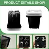 Gyfofix 2 Inch Square Plant Nursery Pots (Black+Clear),50Pcs Seedling Planter