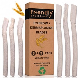 3+3 Dermaplaning and Eyebrow Blades for Face | Face Razors for Women | Facial Hair Remover | Eyebrow Razors for Peach Fuzz Removal & Skin Exfoliation