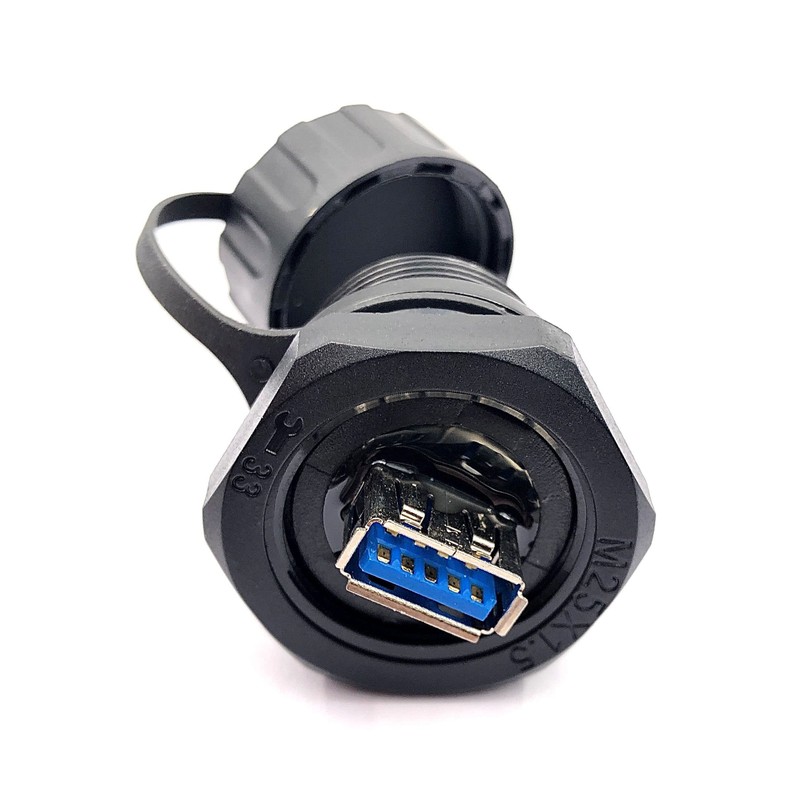 DEVMO 2PCS Electrical USB3.0 Female to Female IP67 Waterproof Connector,