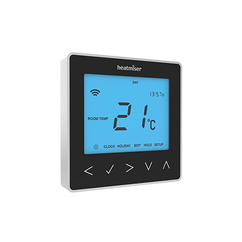 Heatmiser Black NeoStat-E 230V Programmable Thermostat for Electric Under Floor
