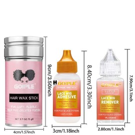 Hair Wig Glue Set, 1 Set Hair Wig Glue & Glue Remover & Hair Wax Stick & Hair Band & Hair Cap, Professional Hair Styling Accessories for Women