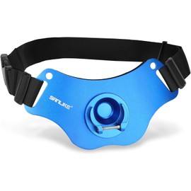 SANLIKE Fighting Belt Saltwater Fishing Gimbal Belt Pole Holder Waist Band Rod Holder Aluminum Alloy Lightweight Adjustable Belt Blue