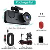 TeqHome 3 Channel Dash Cam Front and Rear Inside, 1080P