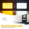 Xprite White Amber 48LED Visor Strobe Flashing Lights Interior Windshield