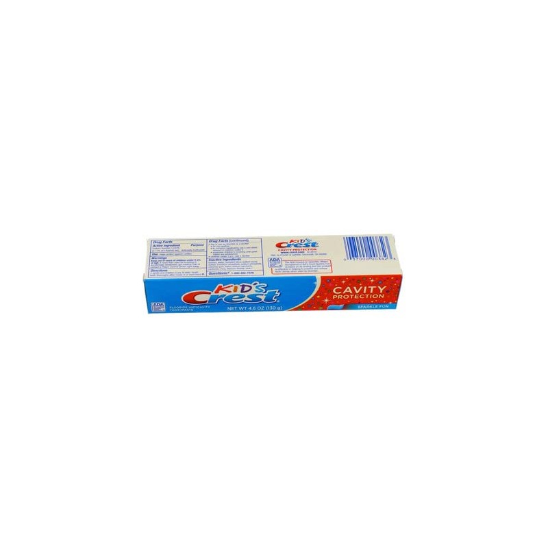 Crest Kids Tube Size Sparkle Fun Cavity Protection Toothpaste, 4.6