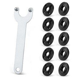 11 Piece Set Grinder Flange Angle Wrench, Metal Spanner Lock Nut Angle Grinder Accessories for Multiple Models of Angle Grinders