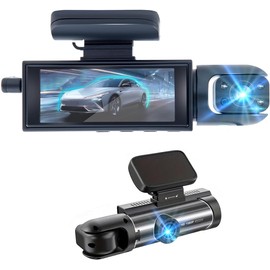 1080P Dash Camera Front and Inside,Dashcams for Cars with IR Night Vision Loop Recording G-Sensor 24Hr Parking (1080 P Front and Inside)