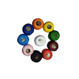 Quality Bit Crochet Cotton Thread Yarn for Knitting and Craft Making (Multicolor, Pack of 10)