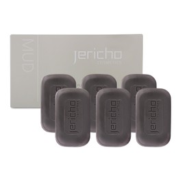 Jericho Dead Sea Mud Soap Bar – Mineral-Rich Face & Body Cleanser with Dead Sea Mud & Salt – Purifying Soap for Oily, Combination, and Acne-Prone Skin - 4.4 Oz X 6 Bars
