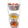 Origami Three Tier Collapsible Baskets - Powder Coated Steel:_Black