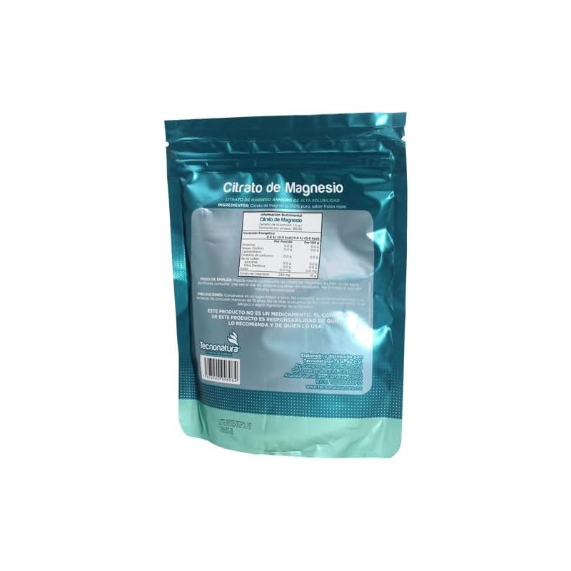 POLVO CITRATO DE MAGNESIO SABOR FRUTOS ROJOS 250G