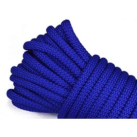 1/4" Polypropylene/Nylon Utility Rope - Cargo, Crafts, Tie-Downs, Marine, Camping, Swings, Hiking - Royal Blue 50 Feet