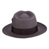 Scala Classico Men's Wool Felt Snap Brim Fedora, Grey, Medium