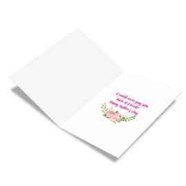 NobleWorks Mom Debt - Mother's Day Greeting Card with Envelope (4.63 x 6.75 Inch) - Gratitude to a Giving Mother C3131MDG