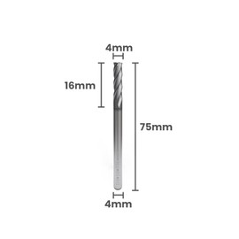 CSOOM Square End Mill, Coated, Carbide Square End Mill, High Precision, CNC Straight Shank Cutter, CNC Straight Shank Cutter (Blade Diameter 0.2 inches (4 mm) x Blade Length 0.6 inches (16 mm) x Total