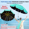 QTREE intelligence 48.8 inch Large Beach Umbrella with Clamp Sun