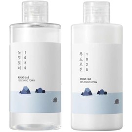 ROUND LAB 1025 Dokdo Toner 150ml+Dokdo Lotion 150ml Duo | Hydration Toner, Gentle Exfoliation, Soothing, for Sensitive Skin, Skincare Duo