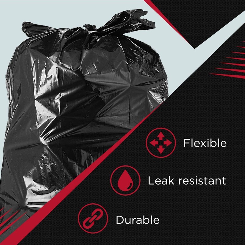 Tasker 65 Gallon Trash Bags Heavy Duty | 50 Count