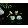 AMOYSTONE Natural Crystal Drawer and Pulls Kitchen Cabinet Knobs 4pcs