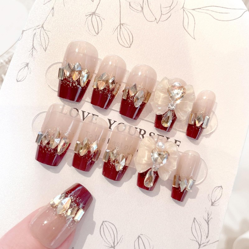 HAPVITAL 24 Pcs Nail Tips, Nail Tips, Popular, 3D Nail
