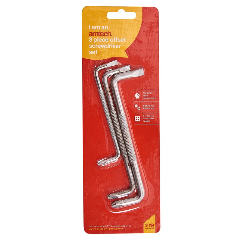 Amtech L3700 3 Piece Offset Screwdriver Set