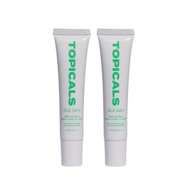 Topicals Slick Salve Mint Glossy Lip Balm | Soothes Discomfort, Strengthens Barrier & Provides Lasting Hydration & Relief | Vegan, Paraben-Free Formula w/Hyaluronic Acid (2 Pack, 0.5 Fl Oz Each)