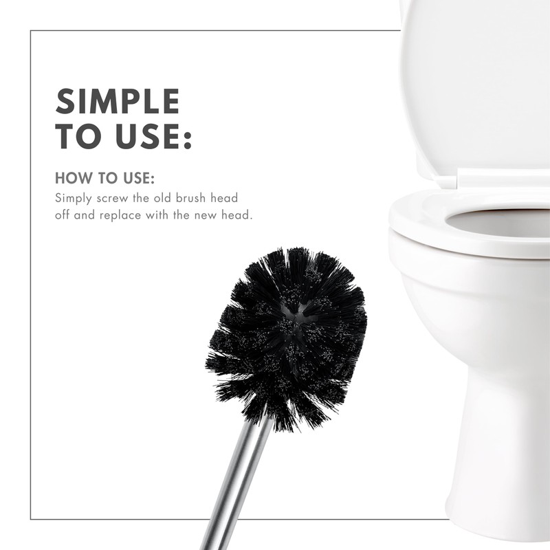 Toilet Brush Replacement Heads for ToiletTree Product Brushes (3)