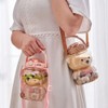 JRIQH Kawaii Bear Straw Bottle,Leak-Proof Water Bottle with Adjustable &