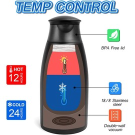 68oz Coffee Carafe Airpot Insulated Coffee Thermos Urn Stainless Steel Vacuum Thermal Pot Flask Dispenser, Coffee Carafes for Keeping Hot Water, Tea, Beverage - Keep 12 Hours Hot, 24 Hours Cold-Black